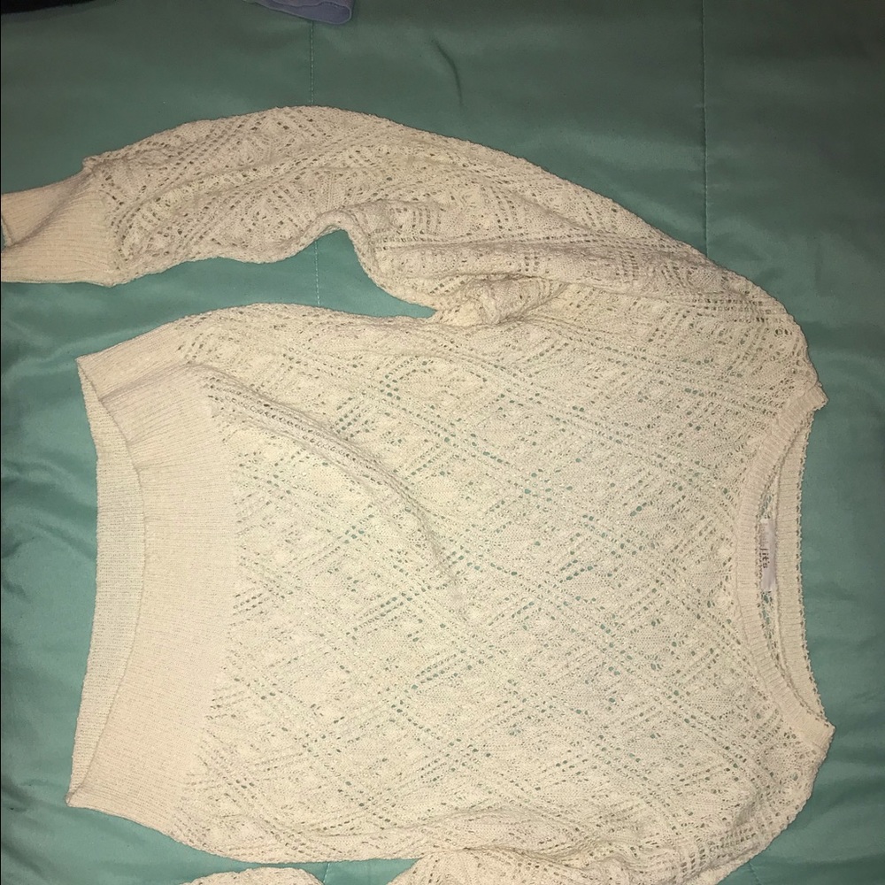 White see through sweater